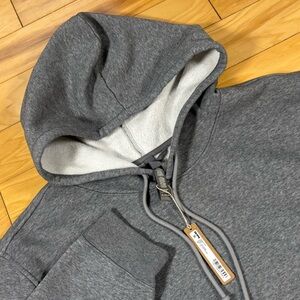 SKIMS Lounge Fleece Pullover Hoodie Mens Sz XL Heather Gray Hooded Sweatshirt